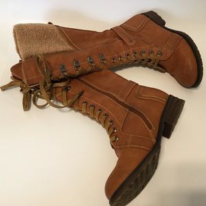 Patrizia Boots Size 36/6 Snowball High Knee Brown